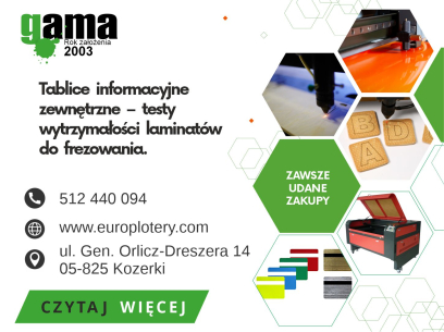 Tablice informacyjne zewnętrzne – testy wytrzymałości laminatów do frezowania